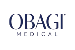 Obagi Medical logo in dark blue on a transparent background.