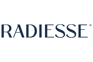 RADIESSE logo on a black background.